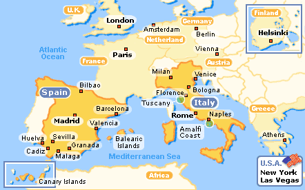 Map Of Europe With Cities